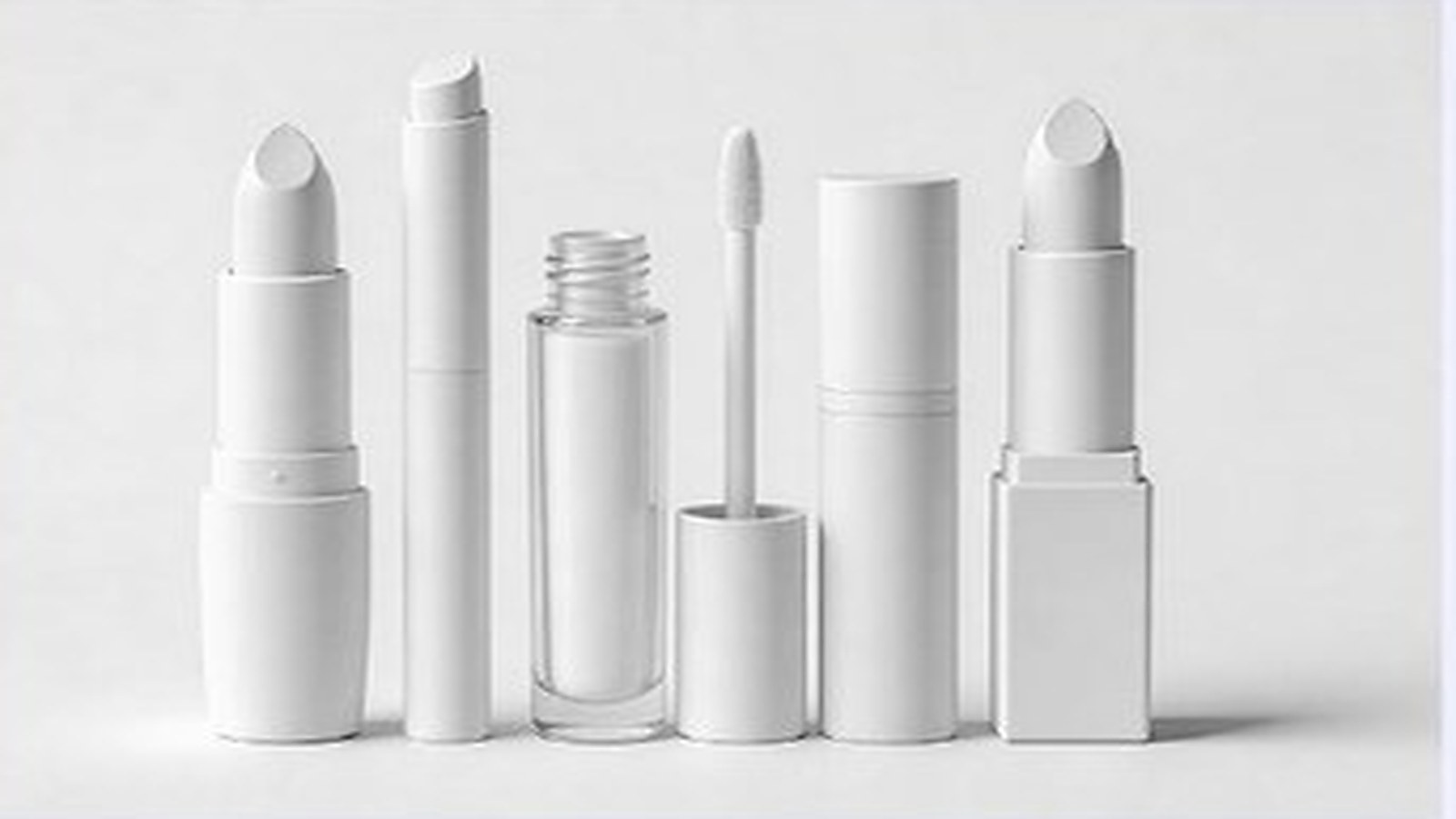 Private label lipstick shade set with custom color review, tube packaging, and outer box planning